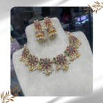 Vibrant Green and Red Stone Necklace