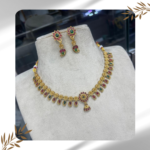 Charming Green and Pink Mango Pendant Necklace