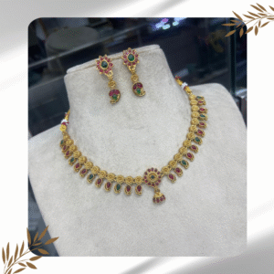Charming Green and Pink Mango Pendant Necklace