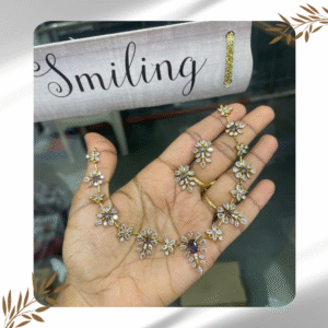 Enchanting Purple Moonstone Floral Pattern Necklace