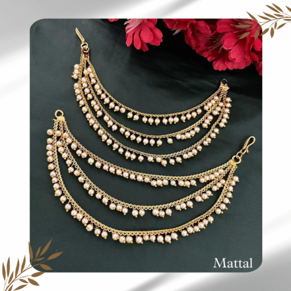 Elegant 3-Layered Back Chain Jewelry