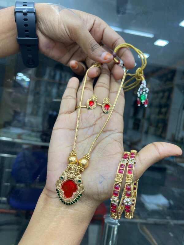 RUBY MID HARAM WITH BANGLE MF2363 COMBO