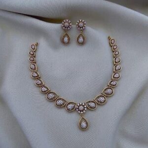 FAST SELLING SIMPLE NECKSET IN WHITE COLUR