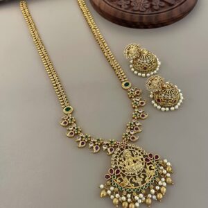 GOLD INSPIRED LAKSHMI PENDAMT HARAM MF008