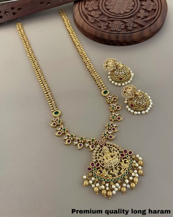 GOLD INSPIRED LAKSHMI PENDAMT HARAM MF008