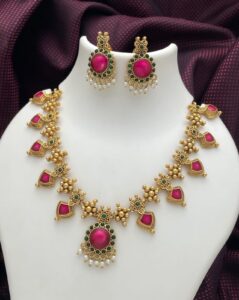 KERELA NECKSET IN RUBY MF2113