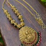 CHETINADU LAKSHMI PENDANT HARAM IN CRYSTAL BEADS