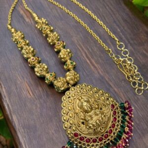CHETINADU LAKSHMI PENDANT HARAM IN CRYSTAL BEADS