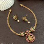 KEMP STONE ATIGAI NECKSET WITH LAKSHMI