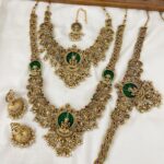 HEAVY LAKSHMI  SEMI BRIDAL IN GOLDEN BEADS