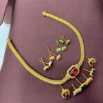STONE CHANGABLE ATTIGAI + EARING