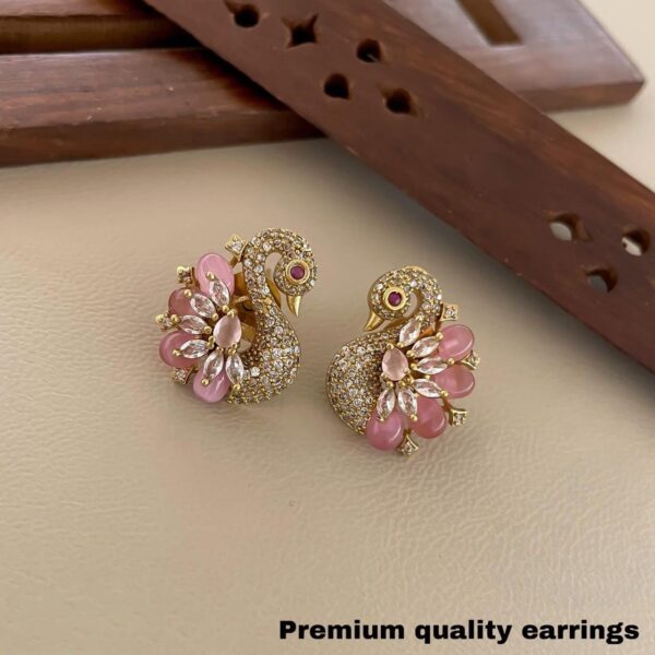 PEACOCK EARING MF3006- PINK