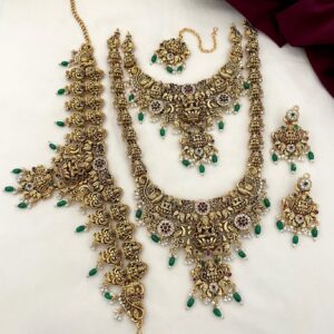 3D SEMI BRIDAL SET IN GREEN