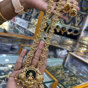 MOST ENQUIRY BEAD PENDANT WITH LAKSHMI HARAM MF2192 (RS.610-10% =₨ 549 ONLY)