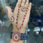 JYOTHIKA INSPIRED RUBY COLUR NECKSET IN BUDGET MF3007