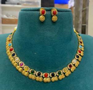 NAVARATHNA NECKSET -COIN LAKSHMI