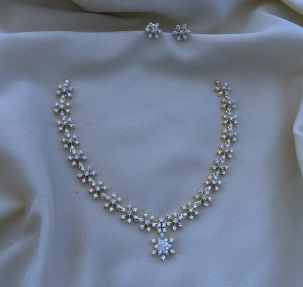 DIAMOND REPLICA STAR PANDANT NECKSET MF2289