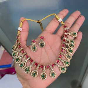 NON IDOL WITH FULL STONE NECKSET – MULTI