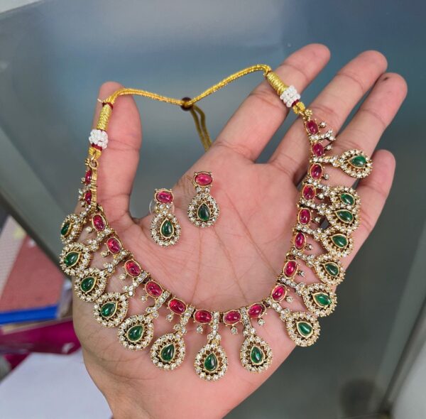 NON IDOL WITH FULL STONE NECKSET - MULTI