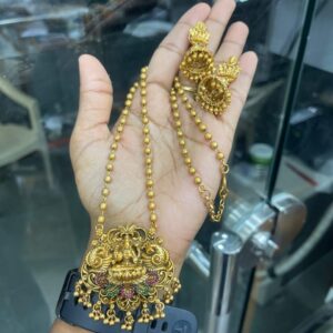 3D CHAIN MODEL WITH HEAVY LAKSHMI PENDANT MF3007