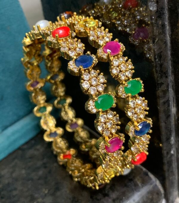 NAVARATHNA STONE BANGLE