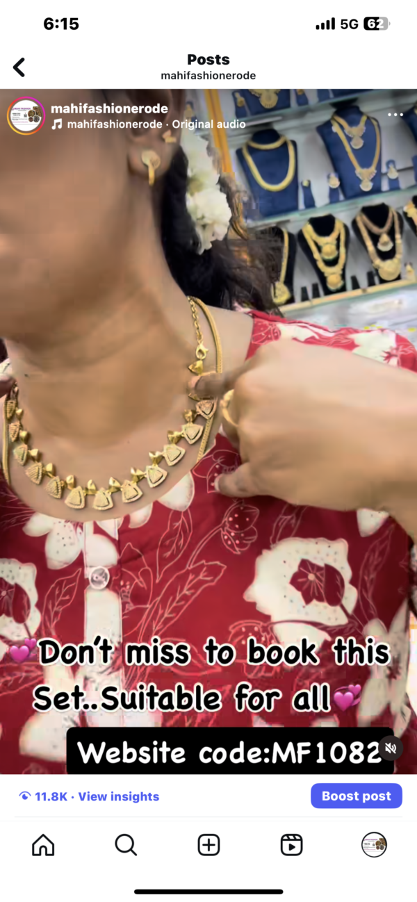 DIAMOND REPLICA NECKSET MF1092