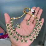NON IDOL WITH FULL STONE NECKSET - GREEN