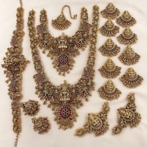 HEAVY ANTIQUE 3D BRIDAL SET FOR BRIDE MF3009