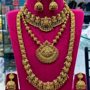 1 NECKLACE + 1 HARAM + 1 CHETTINADU HARAM WITH EARING COMBO MELA