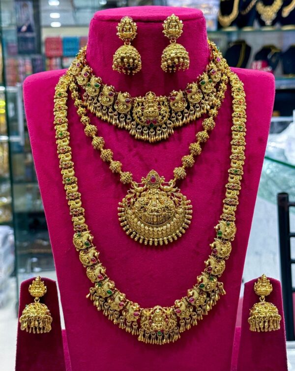 1 NECKLACE + 1 HARAM + 1 CHETTINADU HARAM WITH EARING COMBO MELA