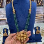 GREEN BEADS CRYSTAL HARAM MF3037