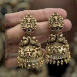 ANTIQUE LAKSHMI EARING WITH GOLDEN HANGING