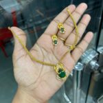 ELEPHANT PENDANT WITH EARING WITH CHAIN MF3042 ( Rs.278-10% =Rs.250 ONLY)