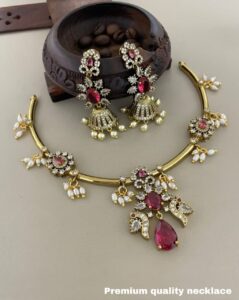 SUPER NEW LAUNCH NECKSET IN RUBY MF1187