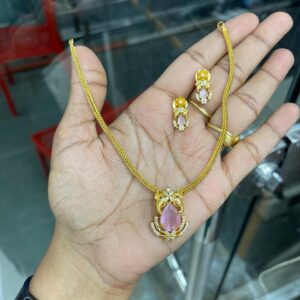 ELEPHANT PENDANT WITH EARING WITH CHAIN MF3042 ( Rs.278-10% =Rs.250 ONLY)