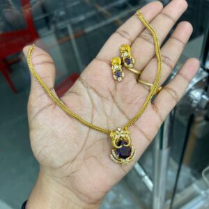 ELEPHANT PENDANT WITH EARING WITH CHAIN MF3042 ( Rs.278-10% =Rs.250 ONLY)