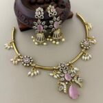 SUPER NEW LAUNCH NECKSET IN BABY PINK MF1187