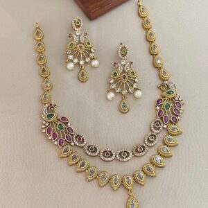 PEACOCK DOUBLE LINE NECKSET MF2886
