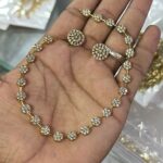 DIAMOND REPLICA NECKSET AD STONE FITTING MF3046