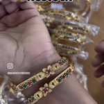 FLOWER DEISGN BANGLE RESTOCKED MF2207 ( JODI RATE / PAIR PRICE ) - 2.6