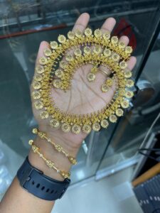 COIN HARAM WITH BANGLE COMBO MF0845 (RS.1110-10%= RS.999 ONLY)