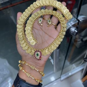 MANGO COIN HARAM WITH BANGLE COMBO MF0845 (RS.1110-10%= RS.999 ONLY)