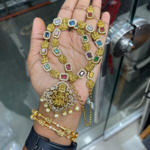 NAVARATHNA HARAM WITH BANGLE COMBO MF0845 (RS.1110-10%= RS.999 ONLY)