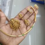 GOLD REPLICA NECKSET PENDANT WITH EARING MF3032