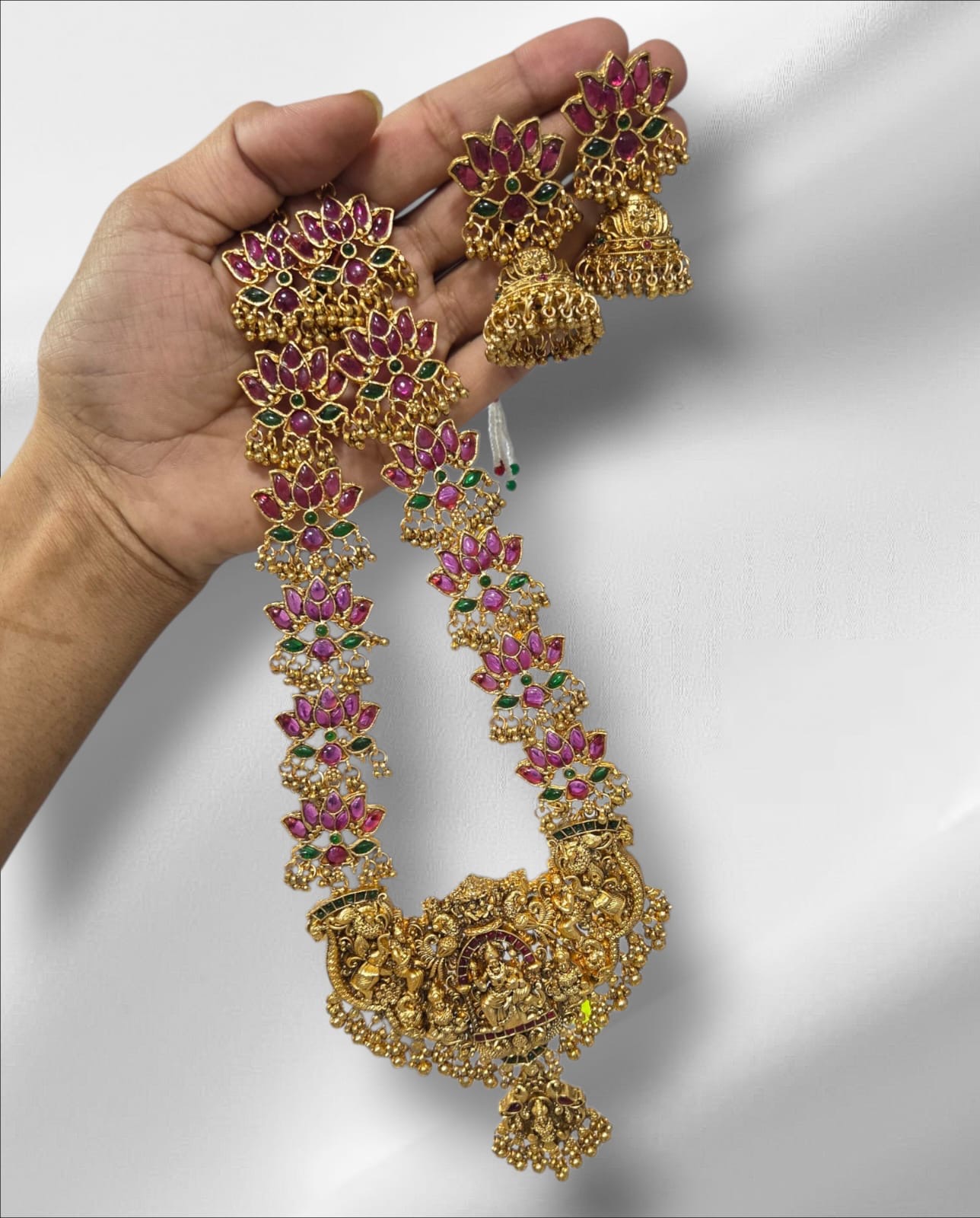 3D PENDANT WITH LOTUS HANGING HARAM MF2749