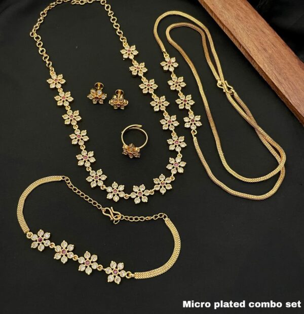 MOGAPU NECKSET BRACLET RING COMBO MF3010
