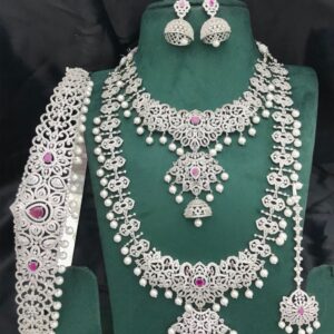 AD SEMI BRIDAL IN RUBY STONE