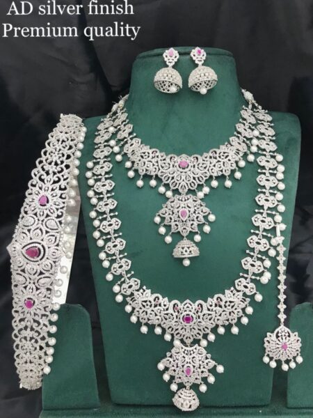 AD SEMI BRIDAL IN RUBY STONE