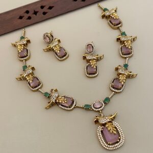 PARROT BABY PINK NEW LAUNCH NECKSET