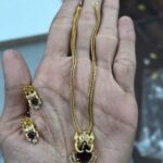 SIMPLE CHAIN WITH ELEPHANT PENDANT WITH MATCHING EARING